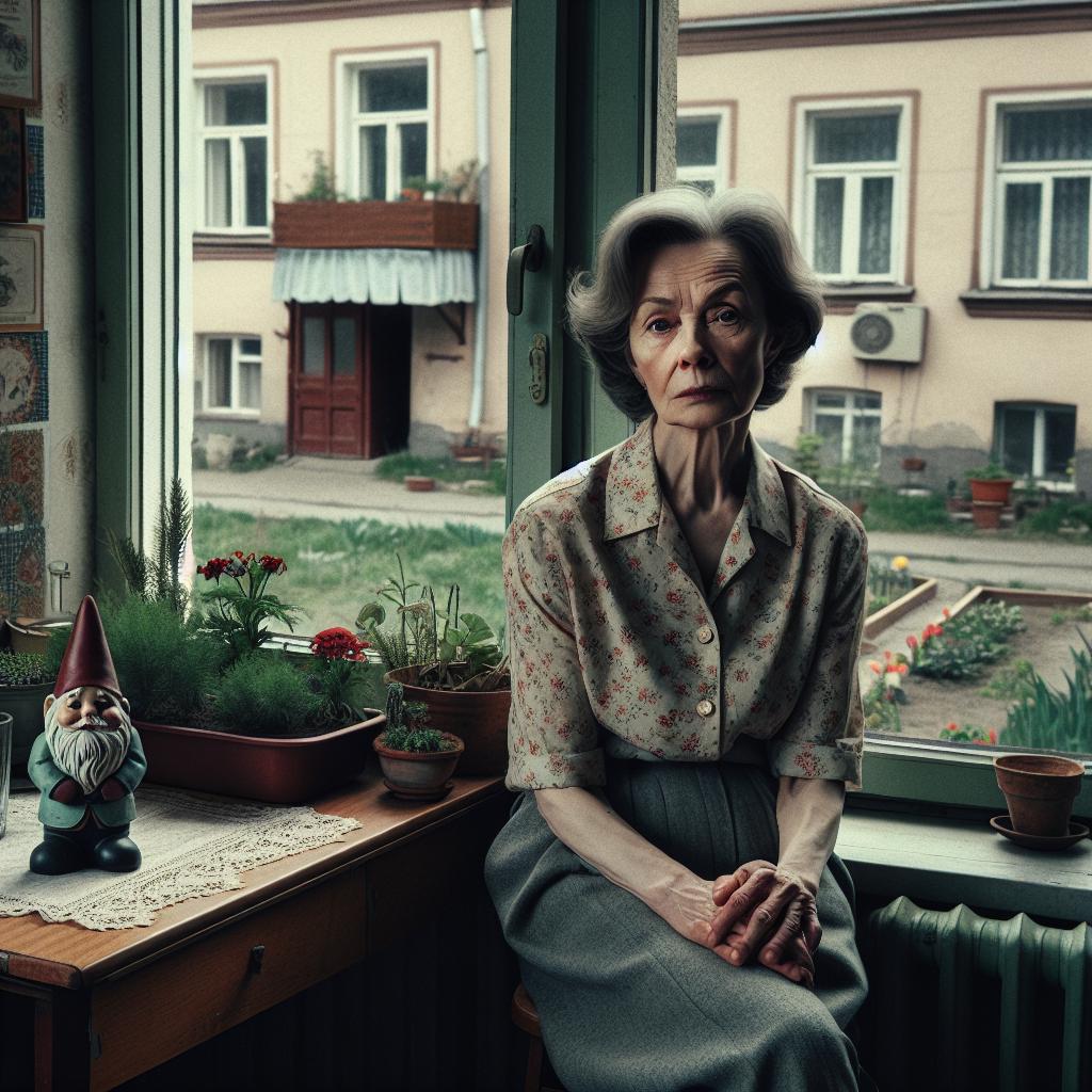 «Это ж надо было так!» — возмущённо вскрикнула Мария Петровна, указывая на разбитый нос гнома