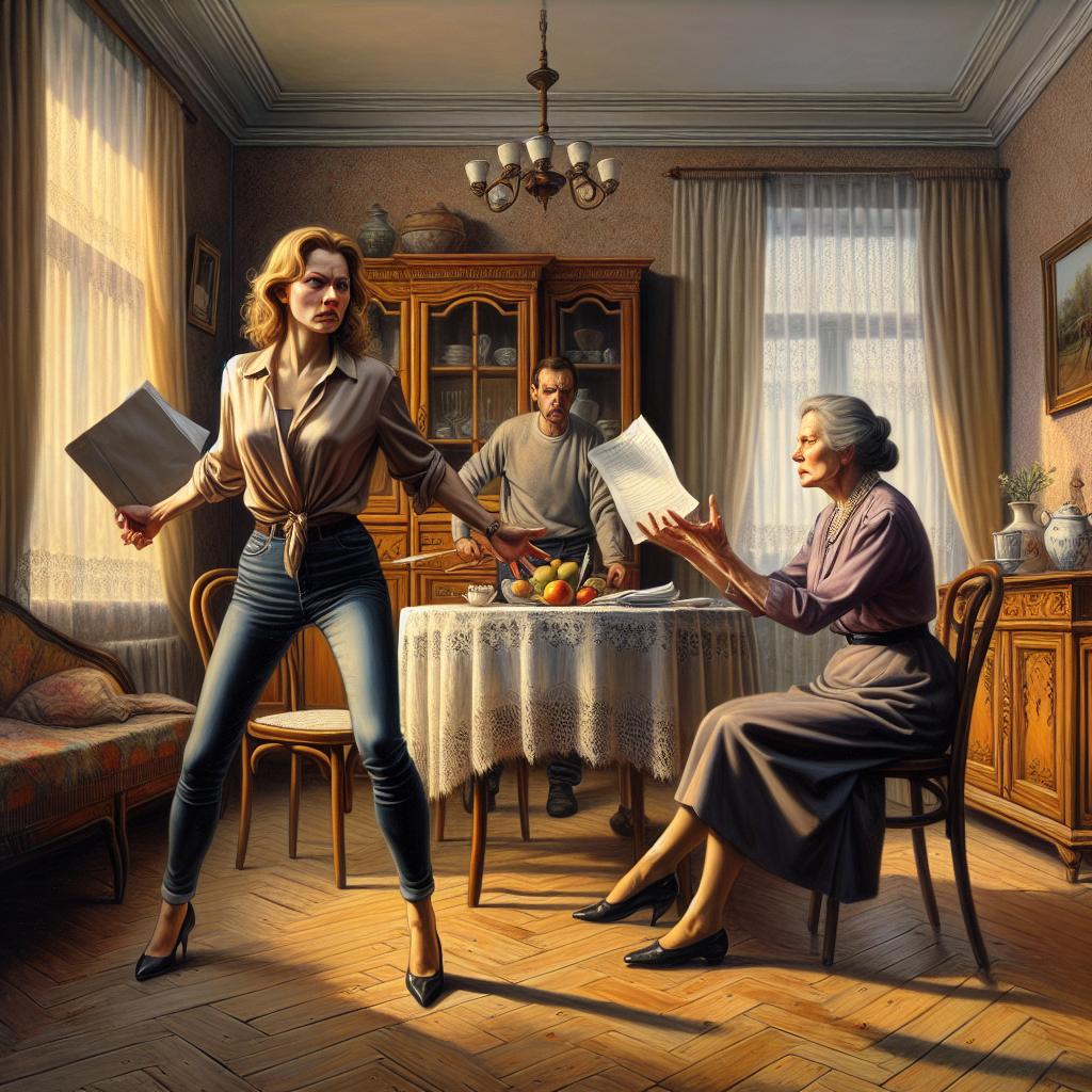 «Я не подпишу эти бумаги, и точка!» — голос Марины дрожал от гнева, когда она швырнула папку с документами на стол перед свекровью