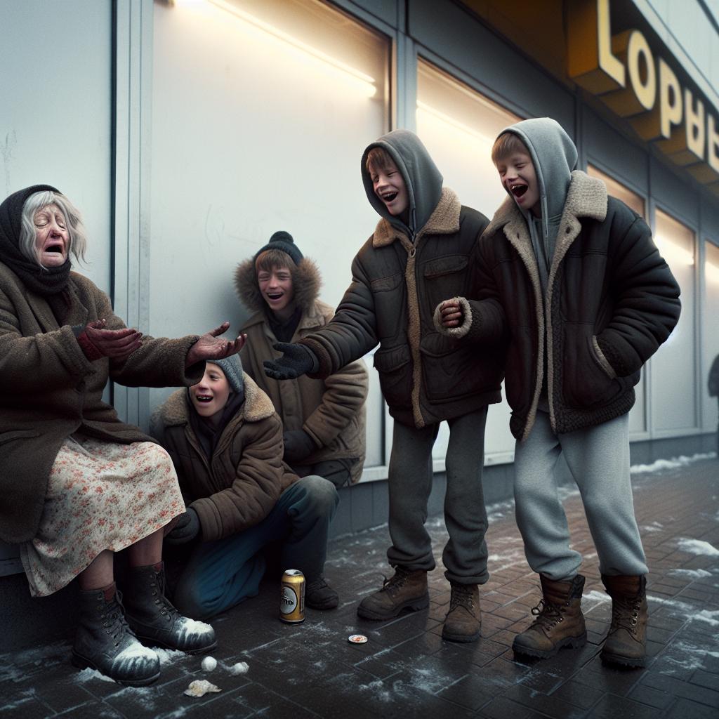 «Бабушка! Не надо плакать, а-то разволнуетесь. А стареньким волноваться нельзя» — утешительно сказал Боря, обняв её и протянув пирожки с котёнком-копилкой