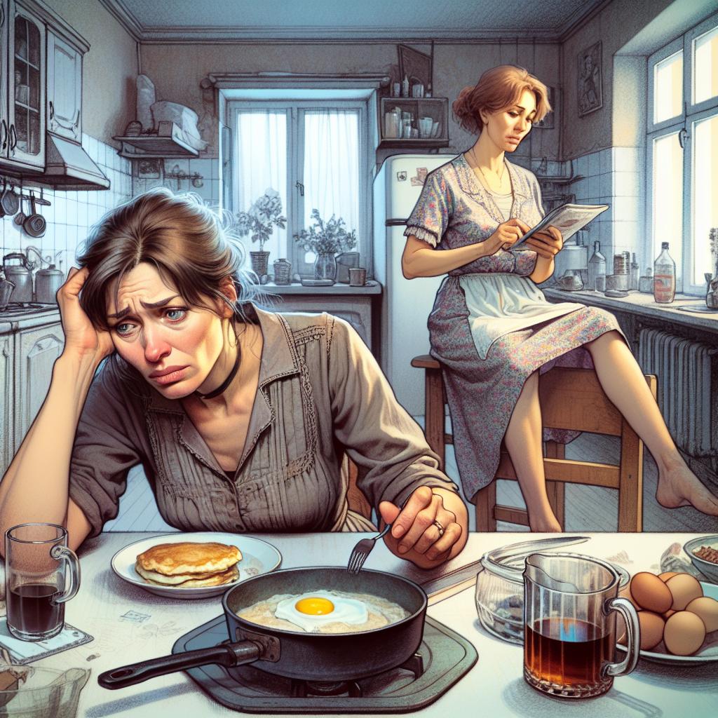 «Почему обязательно нужно приходить на кухню, когда я здесь смотрю телевизор?» — закричала невестка, встревоженная вторжением свекрови в её бескомпромиссный день.