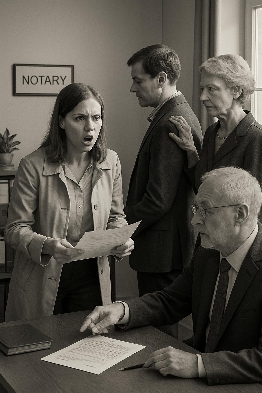 «Это не моя подпись!» — воскликнула Марина у нотариуса, чувствуя, как земля уходит из-под ног