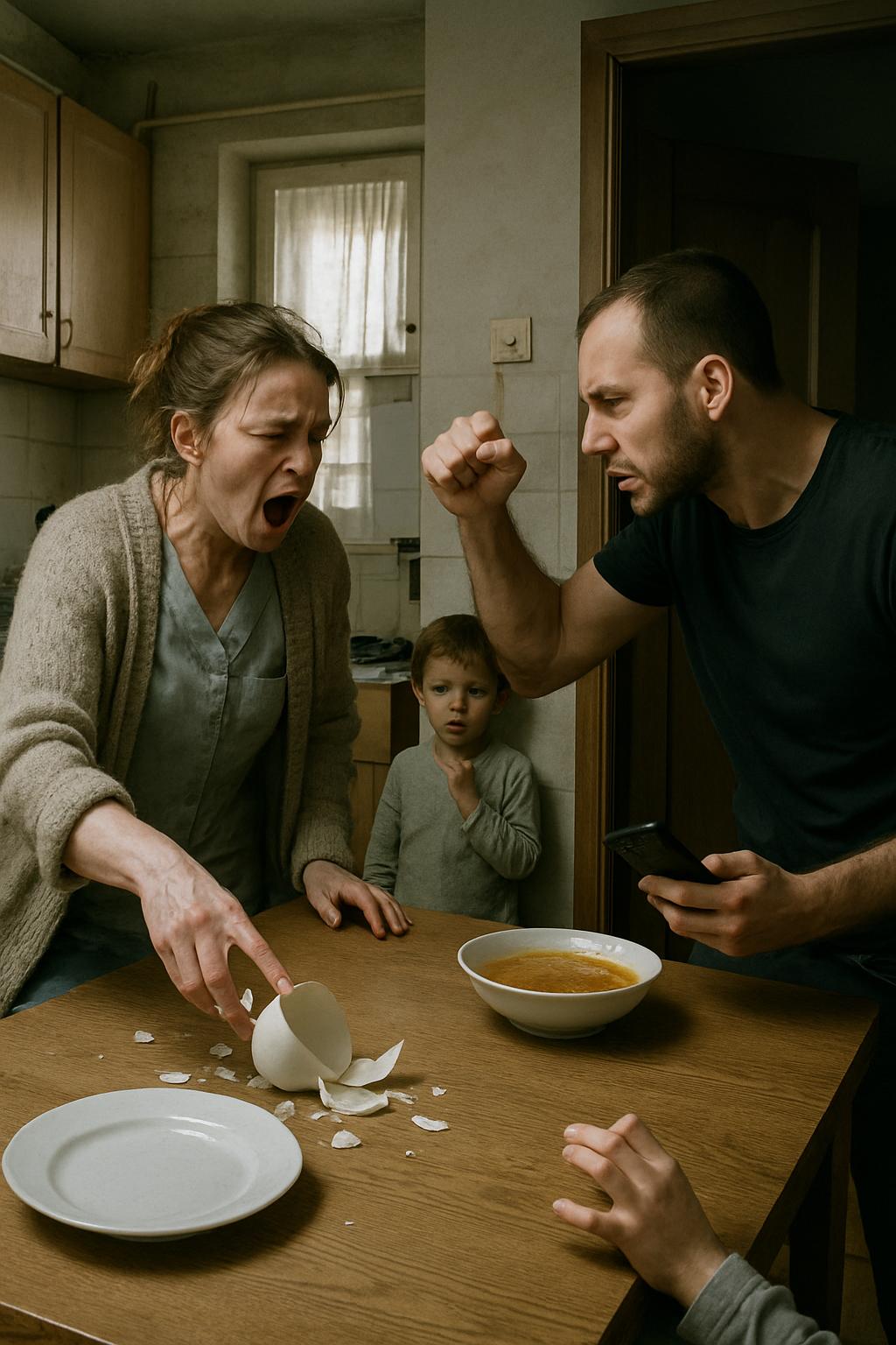 «Всё! Хватит! Я больше не буду!» — закричала Лена, швырнув тарелку в стену