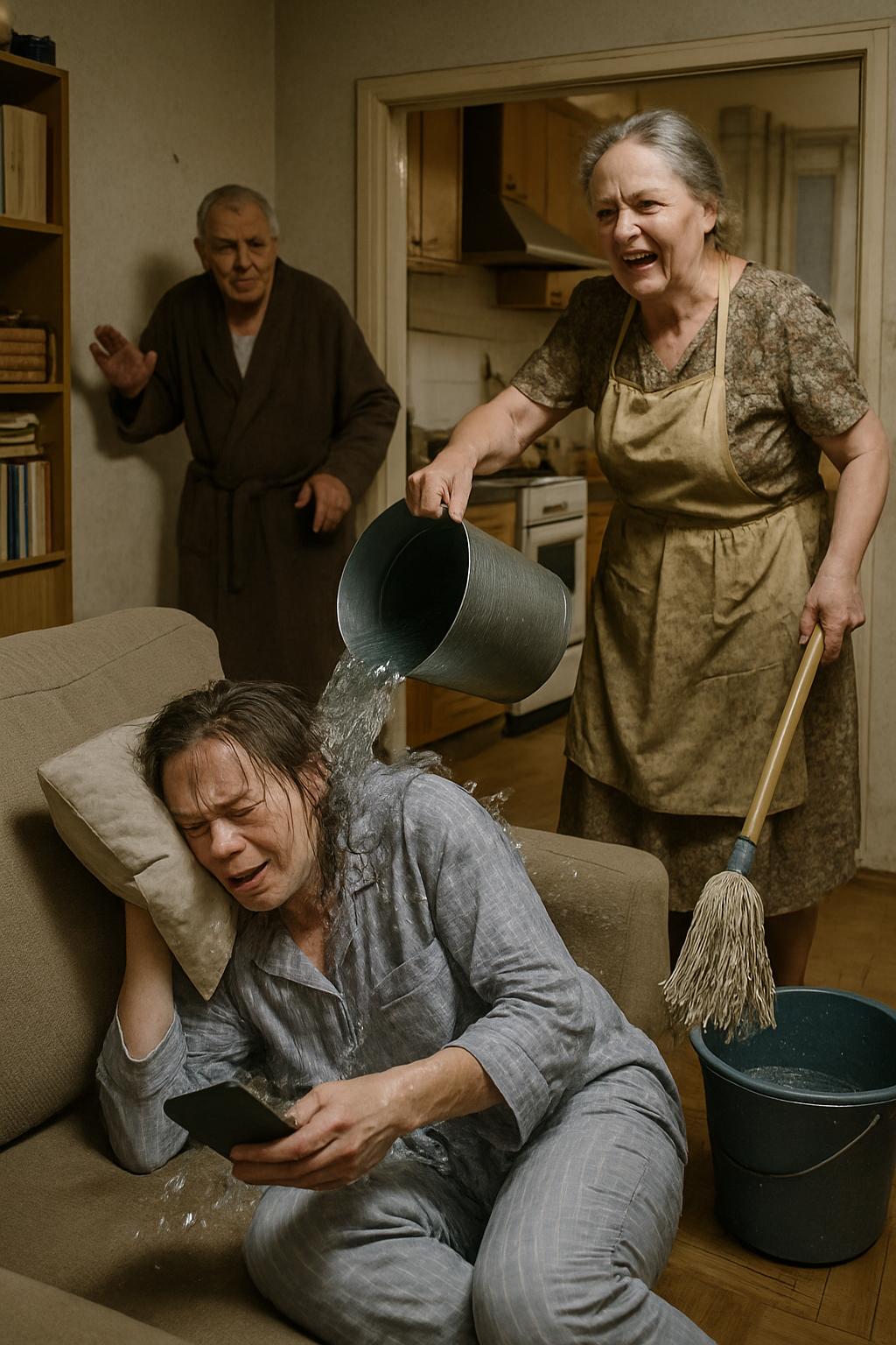 «Ты совсем охренела?» — со стальным спокойствием ответила Алина после того, как свекровь вылила на неё ведро воды